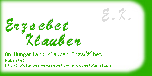 erzsebet klauber business card